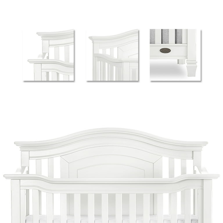 Evolur Fairbanks 5 in 1 Convertible Crib White Walmart