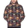 thumbnail image 4 of Hoodies for Men - Skulls and Flowers Long Sleeve Comfrt Men'S Fashion Hoodies & Sweatshirts, Sweatshirts for Men Hoodies Pullover Clothing Clothes with Pouch, 4 of 7