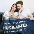 thumbnail image 3 of Funny Gifts for Husband Christmas, Husband Birthday Gift, Husbands is Charging Sloth Blanket, Anniversary Wedding Gifts for Husbands from Wife, Valentines Day Gift for Him, 3 of 7