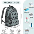 thumbnail image 4 of Black Cat and Yarn Ball Blue Pattern Cute School Backpack Bag with Padded Back and Adjustable Shoulder Straps 16.9 X 12.6 X 5.9 Inches, 4 of 4