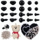 thumbnail image 1 of Kit de 280 piezas de ojos y narices de seguridad, 180 piezas de ojos de ganchillo de 5/6/8 mm, 100 piezas de narices de amigurumi de 8/10 mm, ojos negros para animales de peluche con arandela., 1 of 5