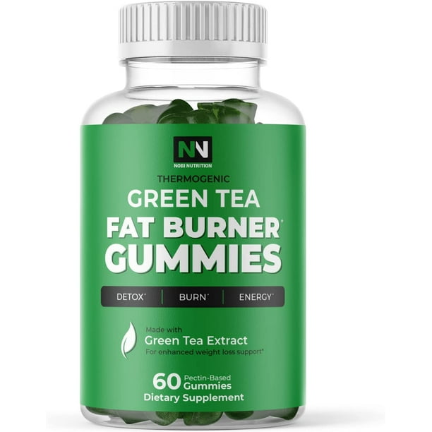 Nobi Nutrition Green Tea Fat Burner Gummies Appetite Suppressant for