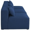 thumbnail image 5 of Meridian Furniture Cube Navy Durable Linen Modular Sofa, 5 of 7
