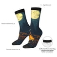 thumbnail image 4 of Logiee Moonlit Skeleton Campfire Print Adult Socks for Men & Women,Calf Socks, Ankle Socks,Boots Socks,Breathable Casual Sock,Unisex Crew Socks, 4 of 6
