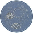 thumbnail image 1 of Safavieh Courtyard Blue Indoor Outdoor Rug - Round 7'10", 1 of 1