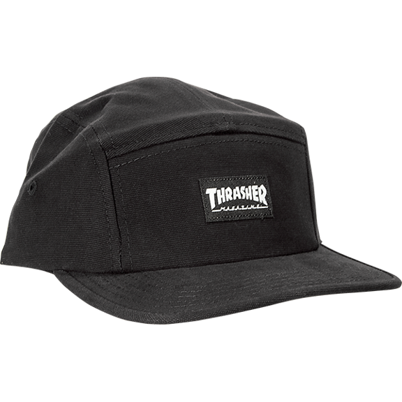 Thrasher Mag Logo 5 Panel Hat Black Black