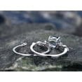 thumbnail image 5 of HeartsAndYou 1.5ct Natural Aquamarine Bridal Set Open Style Band 100% 14k SOLID White Gold, 5 of 9