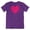Team Purple, variant on Floral Heart or Love Valentine T-Shirt for Wife, GF, Women & Girls (Distressed) Athletic Heather