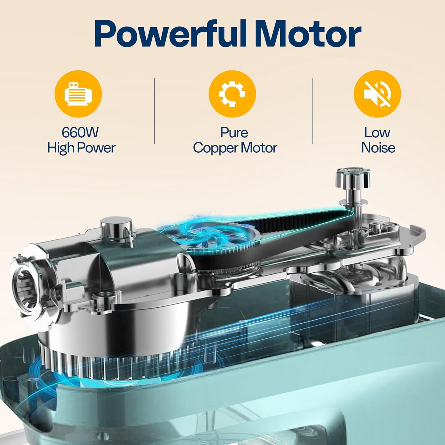 SPECSTAR 9 in 1 Multifunctional Stand Mixer with Fermentation, 6 Speed 7.5 Quart Kitchen Electric Food Mixer with Timer, Meat Grinder, Juice Blender, Vegetable Slicer, Pasta and Cookie Maker, Blue