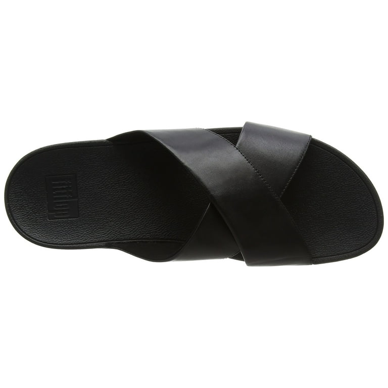 FITFLOP LULU CROSS SLIDE SANDALS - LEATHER Sandals Black  display picture 1