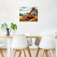 thumbnail image 3 of Rustic Farmhouse Canvas Wall Art Old Car and Cattle with Barn Framed Canvas Art Farm Cow and Sunflowers Canvas Wall Art Decor for Living Room Brown Bedroom Bathroom Decor, 20"×16" inch, 3 of 6