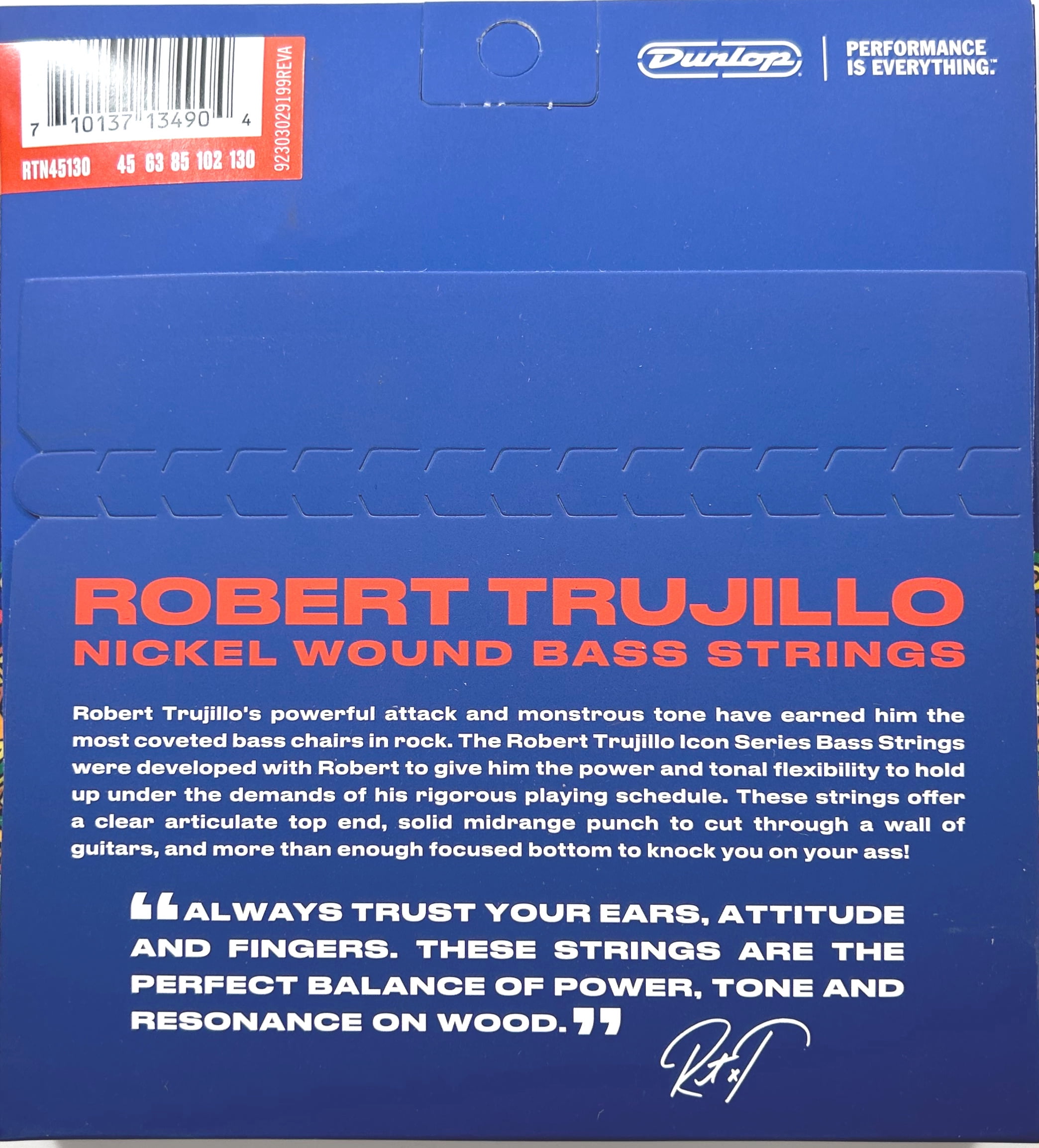 Dunlop Robert Trujillo Nickel Wound 5-String Electric Bass Strings 45 - 130