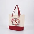 thumbnail image 2 of HIFA Initial Tote Bag for Women, Personalized Canvas Tote Bag - Two-Tone, Zipper Closure, Inner Pocket, Organic Cotton, Sturdy - Multipurpose Shoulder Bag Suitable for Shopping, Grocery, Beach, Travel, 2 of 5