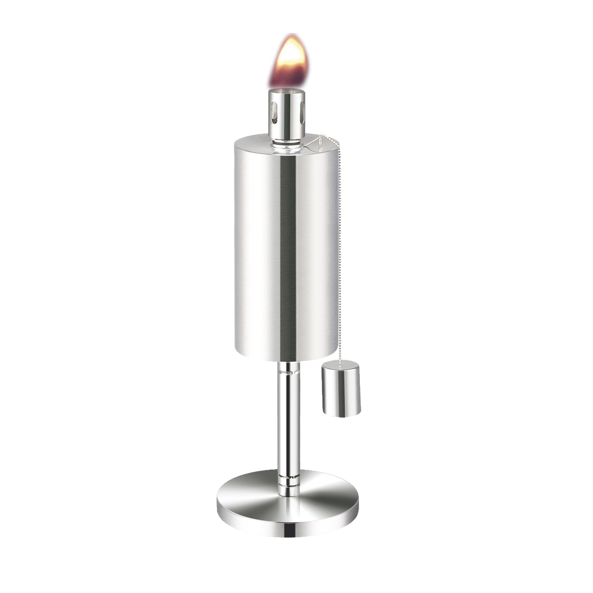 Anywhere Fireplace 90292 Two Stainless Steel Cylinder Shaped Anywhere Garden Tiki Torches - Set of 2