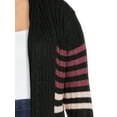 thumbnail image 5 of What's Next Women's and Women's Plus Striped Flyaway Cardigan Sweater, Midweight, Sizes XS-4X, 5 of 5