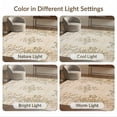 thumbnail image 7 of ODIKA 5'x7' Washable Area Rug Beige Traditional Floral Vintage Distressed Vine with Blossoms for Small Living Room, Bedroom, Easy Care, Non-Shedding, Pet Friendly, 7 of 7