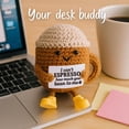 thumbnail image 5 of ANNECOSK Handmade Positive Crochet Coffee Cup - Desk Decor & Gift for Coffee Lovers, 5 of 7