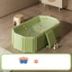 thumbnail image 5 of Bañera plegable para bebés | Gran tina para niños con 5 pelotas y 2 patitos de juguete de agua | Tina portátil para bebés de 0 a 8 años | Diseño resistente con drenaje fácil y ahorro de espacio, 5 of 6