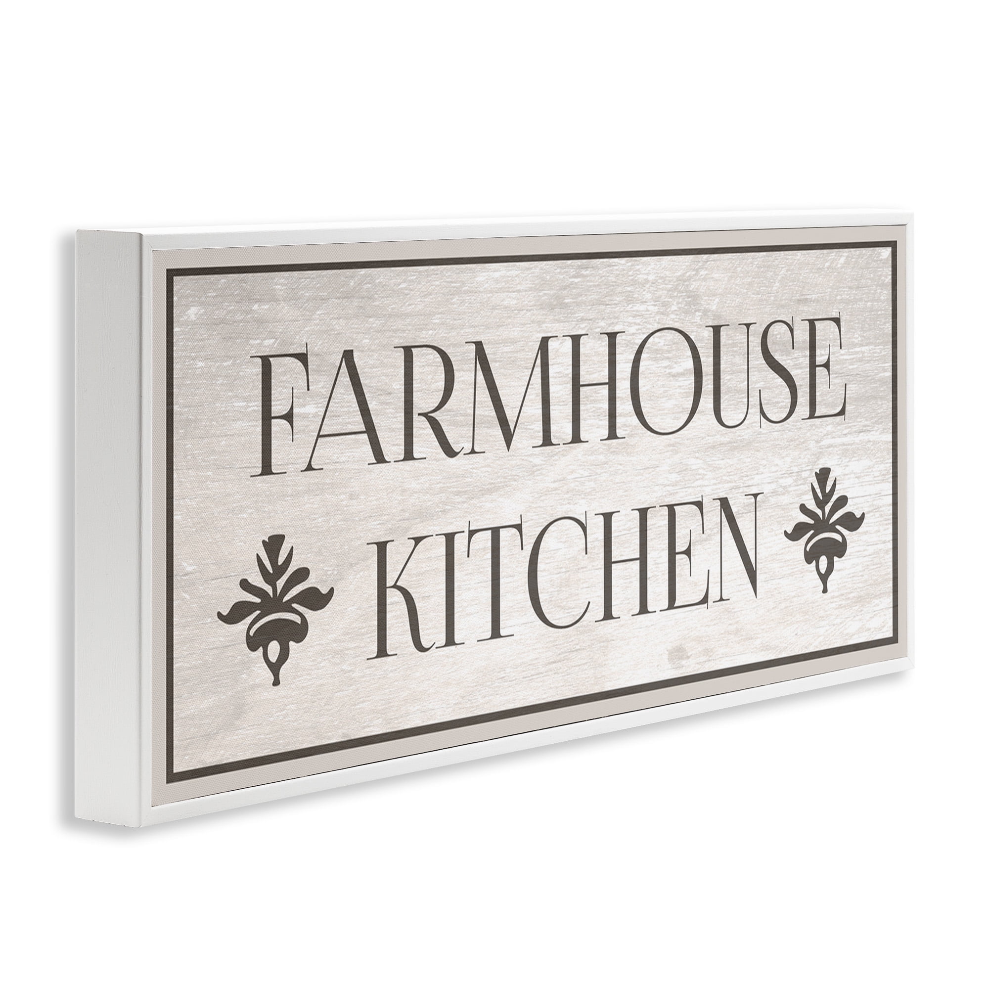 Stupell Industries Farmhouse Kitchen Typography Typography Painting White Framed Art Print Wall Art, 24 x 10