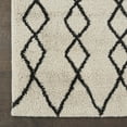 thumbnail image 4 of Nourison Geometric Shag Tribal Ivory/Charcoal 8'10" x 12' Area Rug, (9x12), 4 of 9