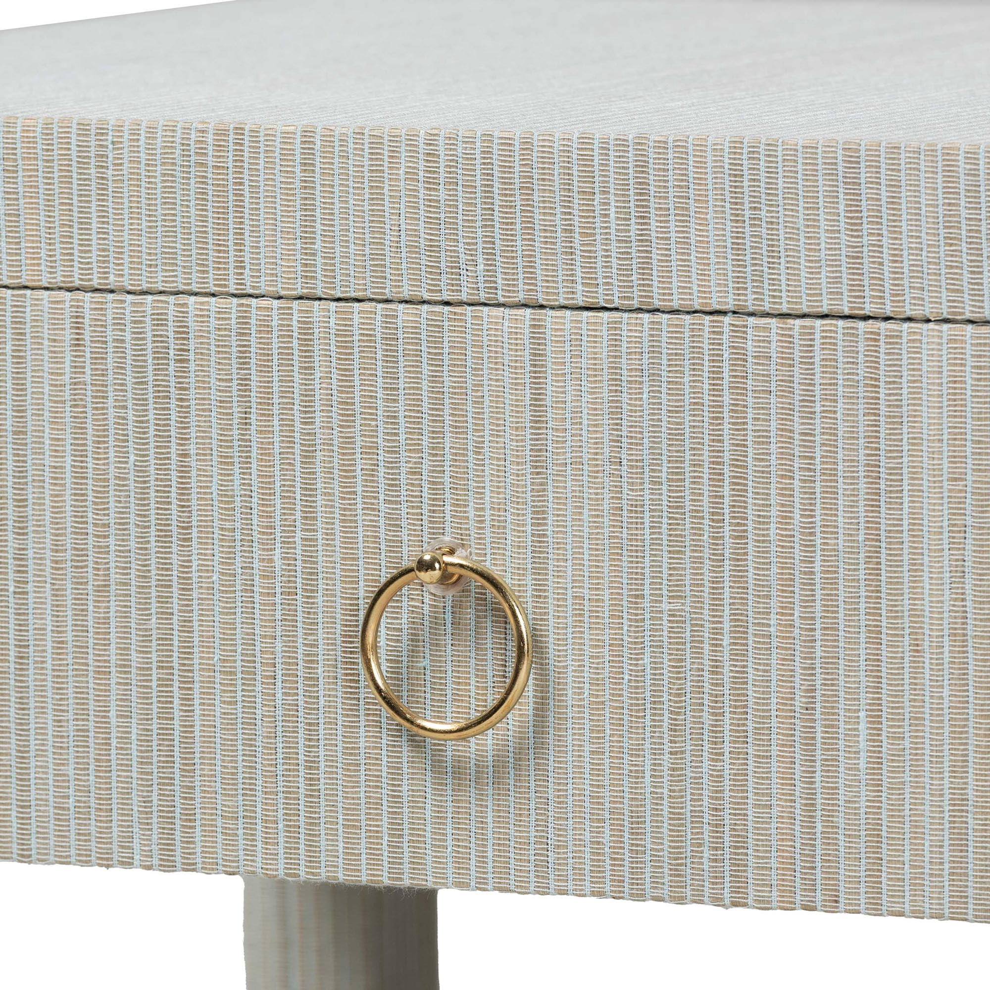 bali & pari Nata Boho Nightstand, 1-Drawer, Blue Grey