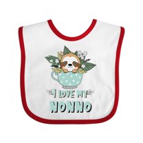 Inktastic Teacup Raccoon I Love My Nonno Boys or Girls Baby Bib