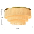 thumbnail image 2 of Creative Co-Op 13.75" Round Flush Mount Fringe Light Fixture, 2 of 6