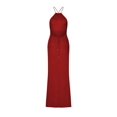 thumbnail image 5 of Womens Sleeveless Knit Beach Dress Spaghetti Strap Backless Maxi Gown Vacation Summer Slip Dress Red M, 5 of 9