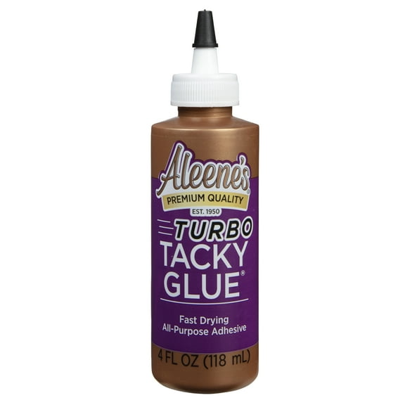 Aleene's Turbo Tacky White Glue 4 fl oz, Dries Fast, Premium All-Purpose Adhesive, Dries Clear