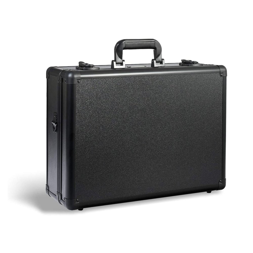 Zeikos Deluxe Medium Hard Storage Case with Shoulder Strap, Matte Black