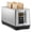 Silver 2 Slice, variant on Costway 2 Slice Toaster with 6 Browning Levels, 4 Bread Types, Crumb Tray for Breads Silver