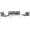 thumbnail image 1 of Modway Harmony Sectionnel de Mobilier de Patio Extérieur en Aluminium, 5 Pcs, 1 of 9