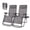 Gray, variant on SUMELL 2 Pack Zero Gravity Chair, 160° Reclining, Removable Pillow, Side Tray, 2 Cup Holders, 330 lb Capacity, Black