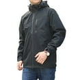 thumbnail image 6 of Frontwalk Mens Jacket Softshell Coat Windproof Outwear Climbing Casual Windbreaker Long Sleeve Hoodie Black S, 6 of 9