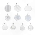 thumbnail image 2 of Silicone Earring Cushions for Clip-Ons - 100 Pack Transparent Soft Pads, 2 of 5