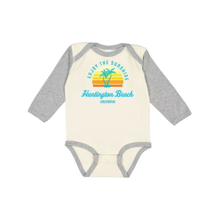 

Inktastic Summer Enjoy the Sunshine Huntington Beach California Blue Gift Baby Boy or Baby Girl Long Sleeve Bodysuit