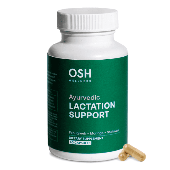 Osh Wellness Lactation Supplement | Increase Milk Supply | Herbal Breastfeeding Support | Made in USA | 60 Vegan Capsules