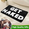 thumbnail image 6 of BUTORY Bath Mat Ultra-Absorbent Floor Mat Anti-Slip Bathroom Rug Washable Floor Mat Funny Bath Tub Shower Mat with Get Naked Letters for Bathroom Living Room Bedroom Entryway Decor 50x80cm, 6 of 9