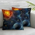 thumbnail image 3 of Qinduosi Space Planet Outdoor Throw Pillow Covers Universe Square Cushion Cover Accent Pillows Case White, 3 of 5