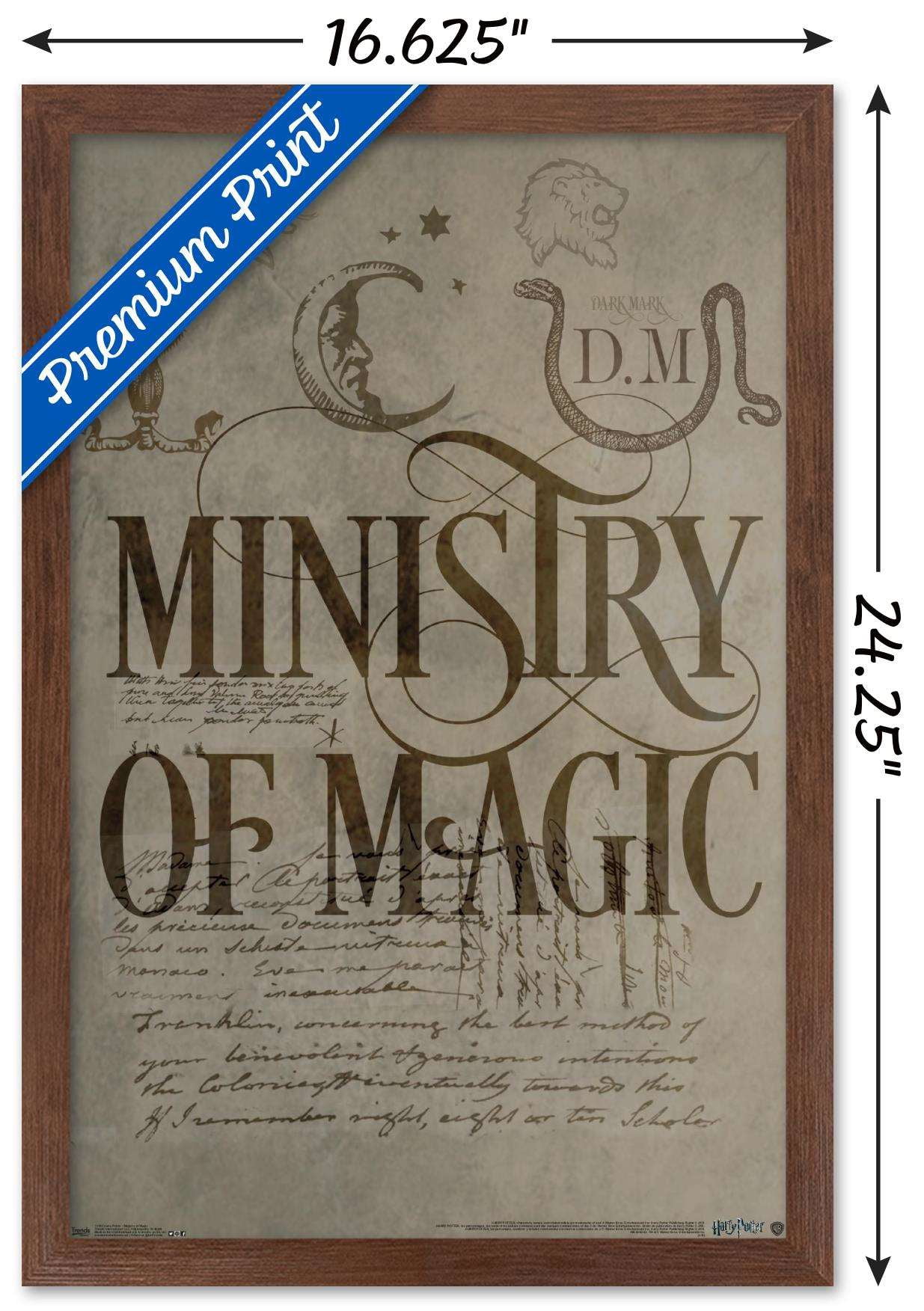 The Wizarding World: Harry Potter - The Ministry of Magic Wall Poster, 14.725" x 22.375", Framed