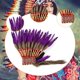thumbnail image 5 of Tocado de plumas indio, disfraz, tocado indio para mascaradas, cosplay Gris violeta, 5 of 6