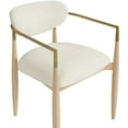 thumbnail image 5 of Meridian Furniture Riccio Cream Performance Fabric Dining Arm Chair (Set of 2), 5 of 5