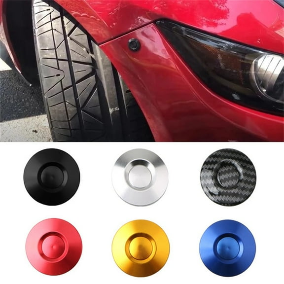2PCS Push Button Release Hood Bonnet Pins Lock Clip Car Bumper Kit Red Fangkenuo