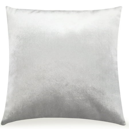 Velvet Throw Pillow Covers Pal Fabric Velvet Cushion Sham Throw Decroractive Sofa Pillow Cover 18x18 inches (SILVER) ()