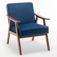 thumbnail image 2 of US Pride Furniture Cedrice 26.37" Velvet Accent Chair, Dark Blue, 2 of 5