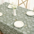 thumbnail image 3 of Heavy Duty Vinyl Tablecloth with Flannel Backing Waterproof Oil-Proof PVC Table Cloth Stain-Resistant Wipeable Rectangle or Square Table Cover (Leaves, 60X102 Inch), 3 of 6