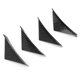 thumbnail image 1 of Alerón de borde trasero, alerón de parachoques trasero de 4 piezas, alerón de parachoques trasero de labio divisor trasero, durabilidad extendida, 1 of 8