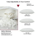 thumbnail image 3 of Lux Decor Shredded Memory Foam Pillows - Adjustable Loft for Firm or Soft Support | Queen Size Set of 2 Bed Pillows with Breathable Bamboo Viscose Cover for Side, Back & Stomach Sleepers, 3 of 9