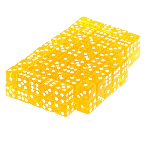 100 dados D6 opacos/translúcidos de seis caras de 16 mm para juegos de rol MTG RPG DND