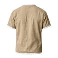 thumbnail image 6 of CCRFTGI Mens Shirts Big and Tall Short Sleeve Crew Neck T-Shirts Summer Athletic Lightweight Tee Shirts for Men with Pocket Khaki M, 6 of 7